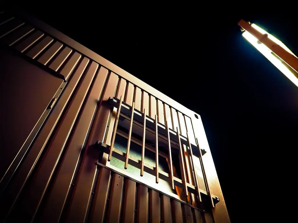 The container home window features a very solid build, burglary bars and a steel frame